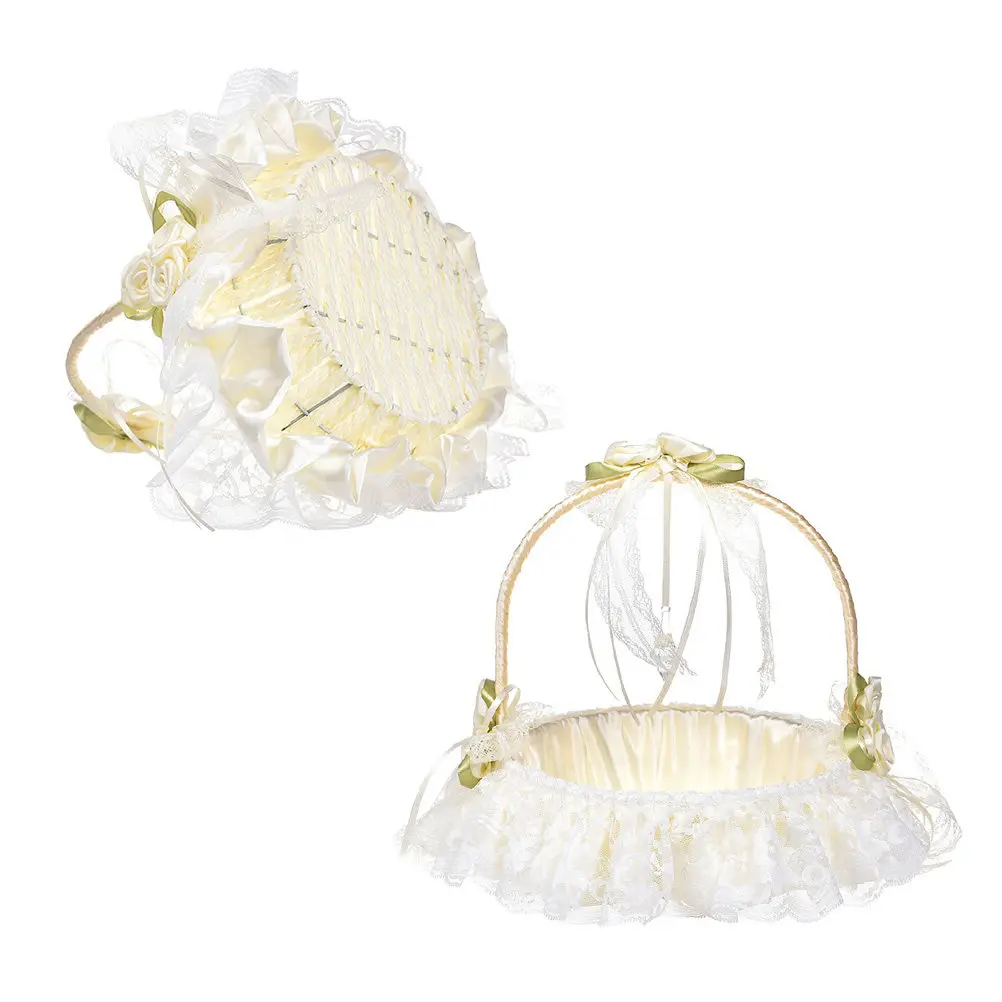 

Элегантная корзина для цветов 22x25 см для невесты, держатель для лепестков роз на свадебную церемонию, украшение для прохода, подарок на выпускной/банкет, сувенир