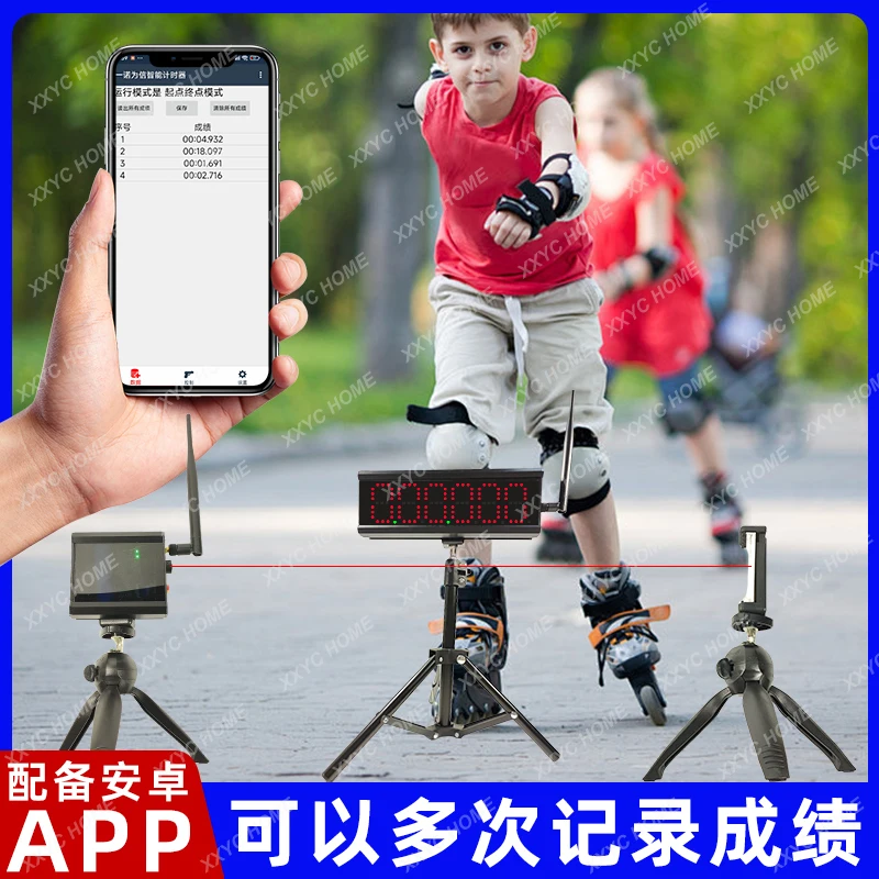 Infrarot-Laser-Timer, Leichtathletik, Rollschuhlaufen, Rennen, Rennen, Timer, Armaturenbrett, Test, automatische Erkennung