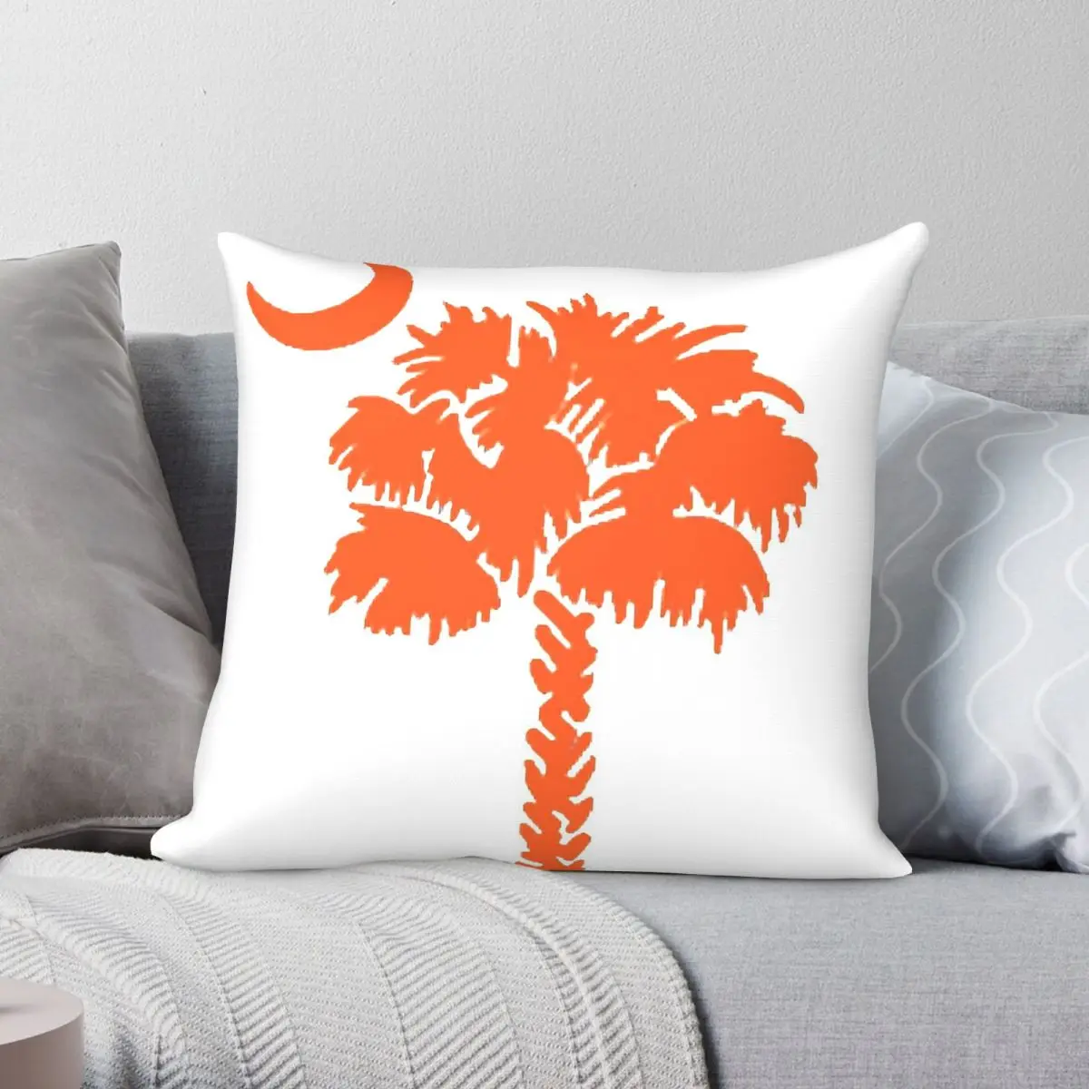South Carolina Flag Pride Square Pillowcase Polyester Linen Velvet Creative Zip Decorative Home Cushion Cover