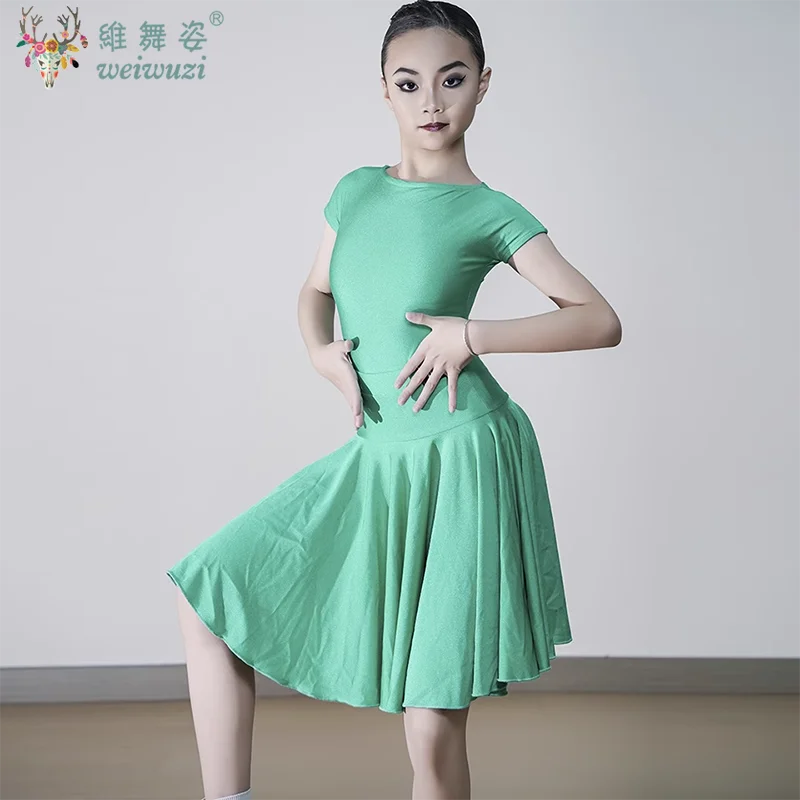 Vestido de baile latino para niña, traje de baile de salón para niños, Salsa, Tango, vestidos de Club Junior, ropa para el escenario de baile