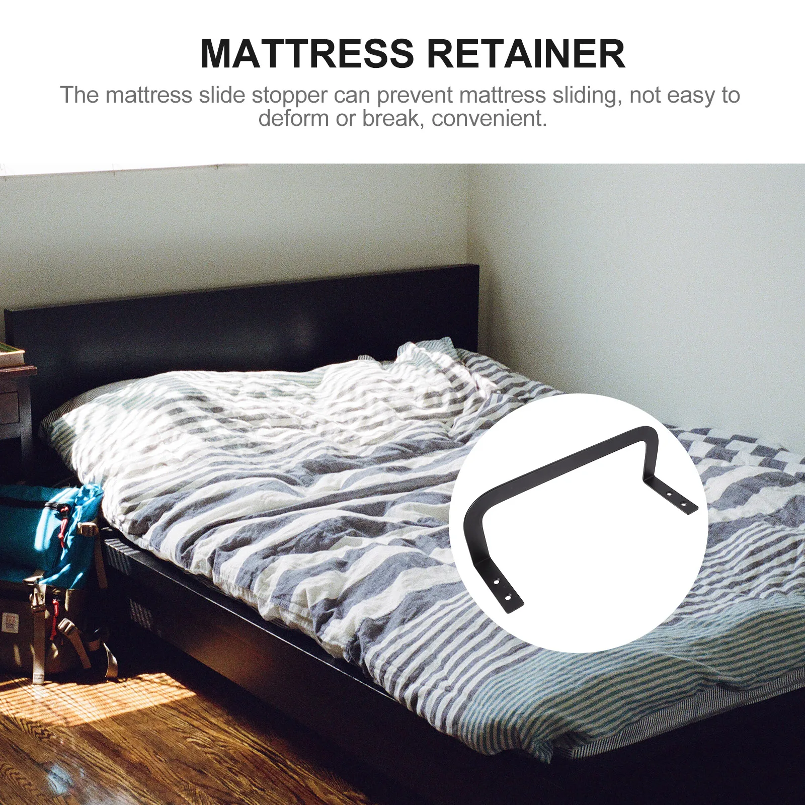 

Anti Skid Mattress Brackets Black Prevent Sliding Various Sizes Metal Easy Install Bed Stabilizer Support Holder Stopper