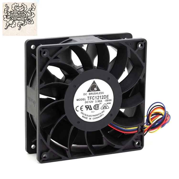 

Ltsf For 12cm TFC1212DE-ventilador De Refrigeración AXIAL, Carcasa De Servidor Potente Delta 120mm DC 12V 5200RPM 252CFM Minero