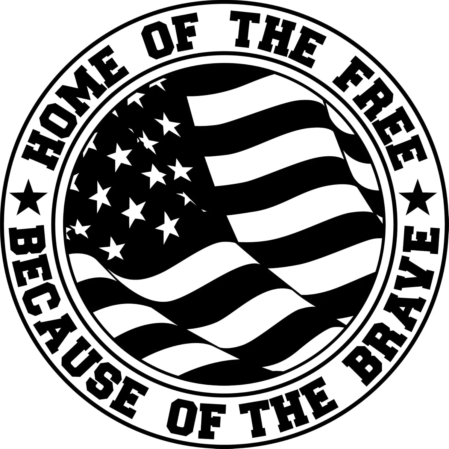 2 Pack Home Of The Free Because Of The Brave Patriotic Weatherproof PVC Vinyl Sticker For Rear Window And Laptop Decal