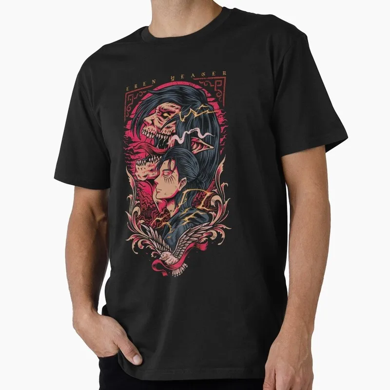 Yeager Love Attack on Titan Anime Gift T shirt Short Sleeve Tee Shingeki no kyojin Print Graphic Clothes All size tops S-6XL