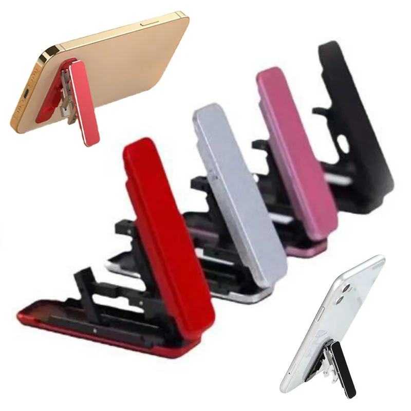 

Складной мини-пластмассовый держатель для телефона, складная настольная подставка, вращающийся на 360° универсальный настольный кронштейн для мобильного телефона, универсальный 4 цвета