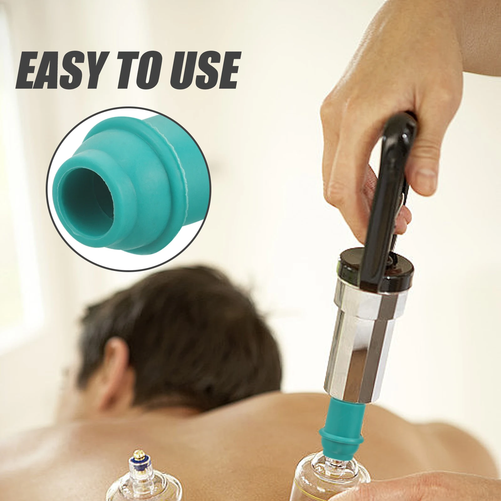 

10 Pcs Pump Connectors Durable Nozzle Tips Green Plastic Head Electric Cupping Massage Vacuum Accessories Body Massage Tools