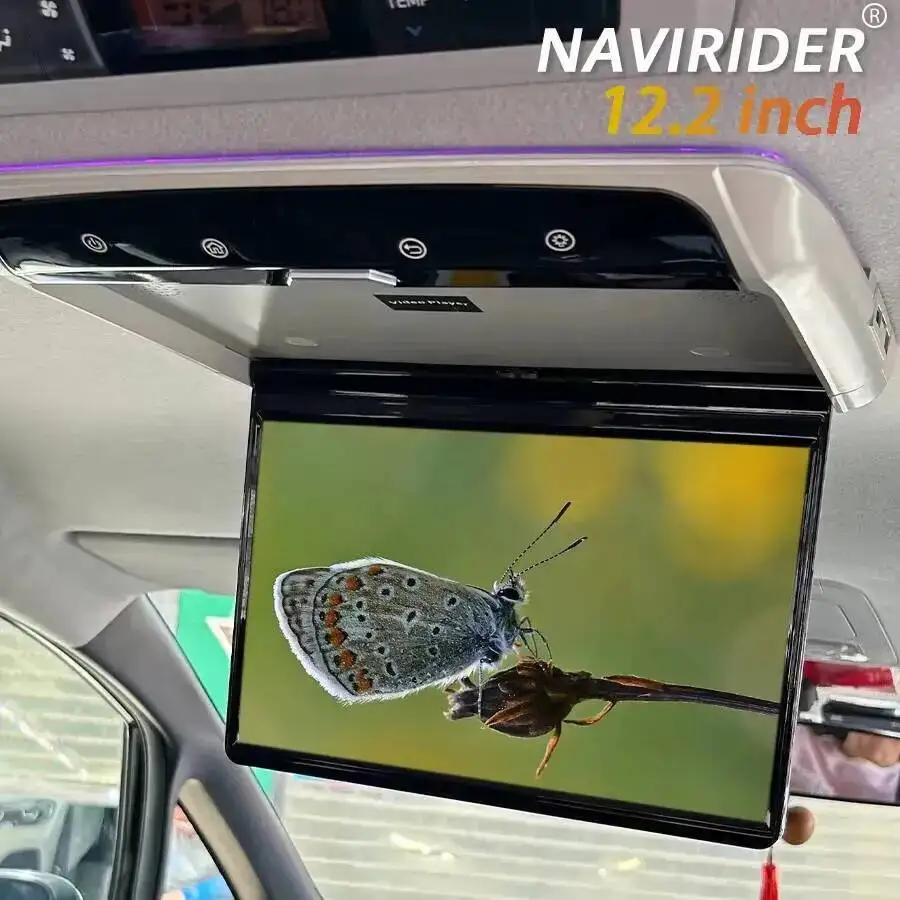 12.2 Inch Android 13 Roof Ceiling Monitor Screen Universal Car Multimedia Video Player 4G WIFI USB HDMI Watch TV Play Music
