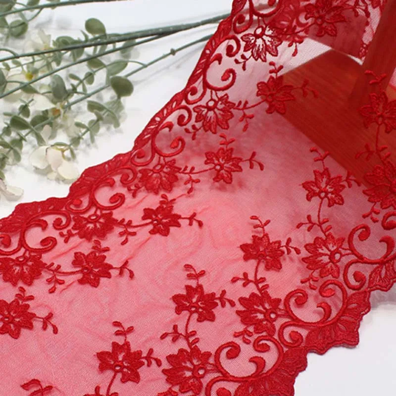 30yards-rouge-floral-brode-tulle-maille-dentelle-garniture-vetements-accessoire-lingerie-soutien-gorge-robe-de-mariee-couture-vetement-tissus