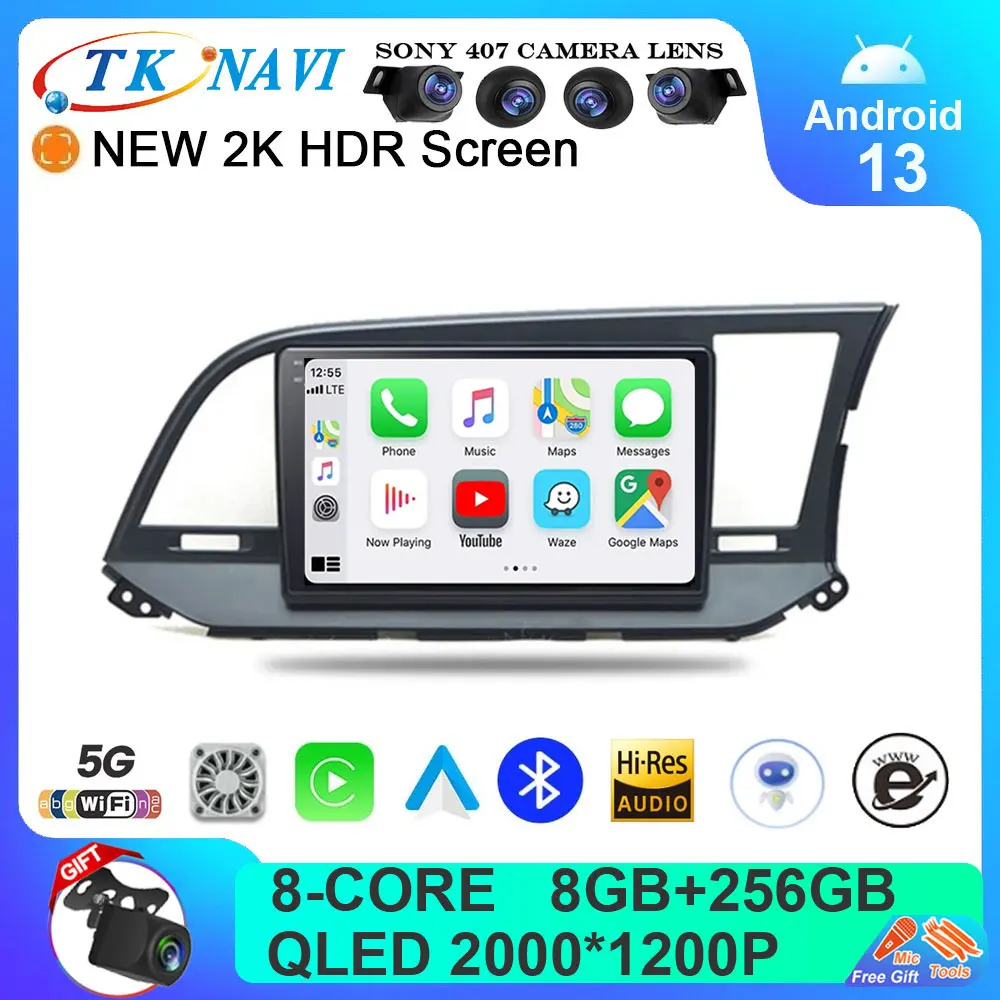 

Android 13 Car Radio For Hyundai Elantra 6 RHD 2015 - 2018 Multimidia Video Player GPS Navigaion Split Screen DSP 2Din 2 Din DVD