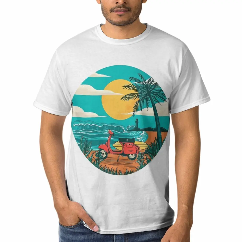 Hawaiian Palm Tree 3d Print T Shirt For Men Cool Summer Street Short Sleeve Shirts Tops Lapel Button Oversized Blouse Clothes