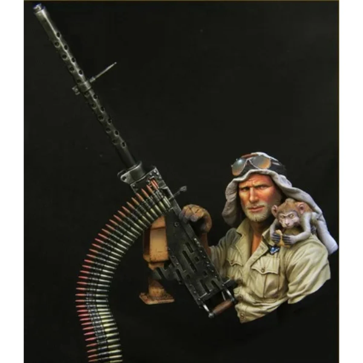 

1/10 resin soldier model GK half figure British gunner unassembled and unpainted DIY kit 746X