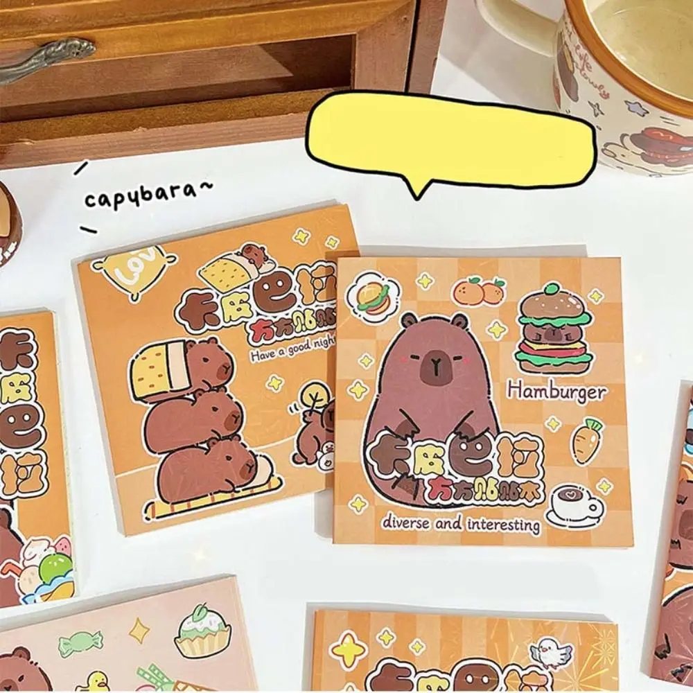 20pcs Cartoon Animal Capybara Stickers No Repeat Decoration DIY Decorative Sticker Kawaii Hand Account Decor Stationery Sticker