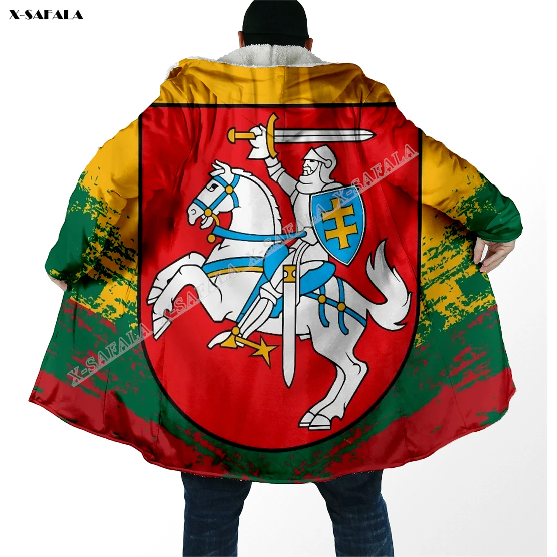 

Lithuania South Africa Serbia Armenia Poland Tigray 3D Printed Cloak Thick Winter Warm Hooded Blanket Coat Fleece Men Female