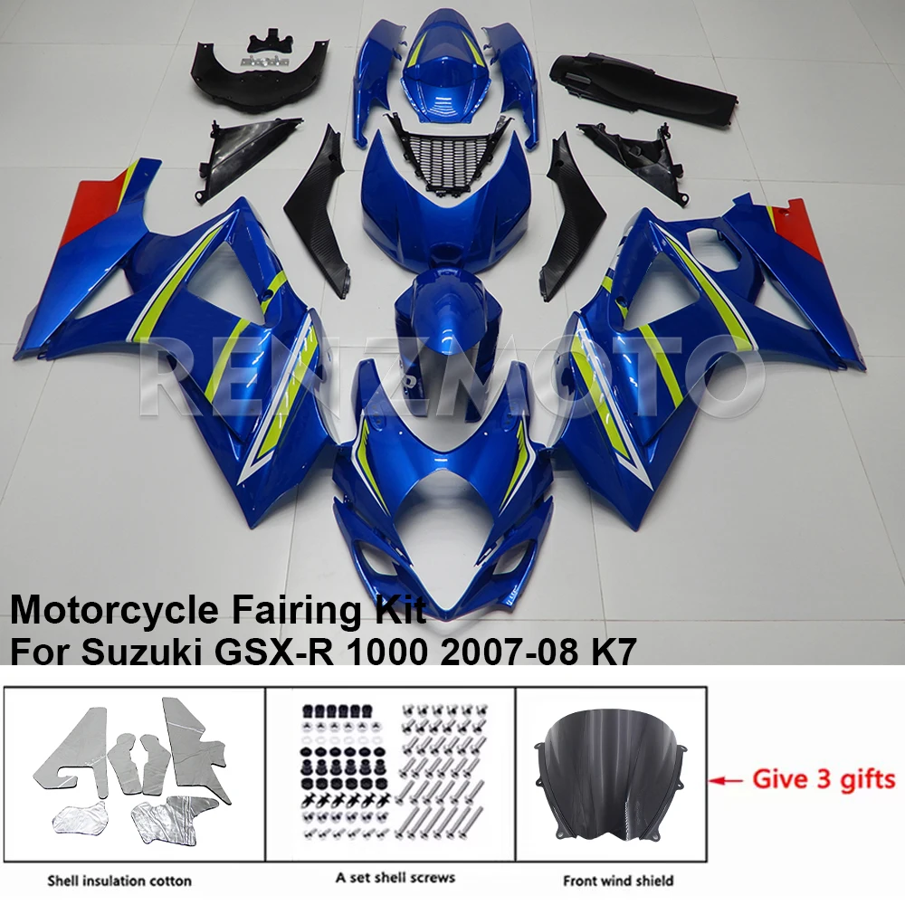 

Motorcycle Set Body Kit Fairing For Suzuki GSX-R 1000 2007-2008 K7 GSXR 1000 Plastic Guard Plate Accessories Shell S1007-130a