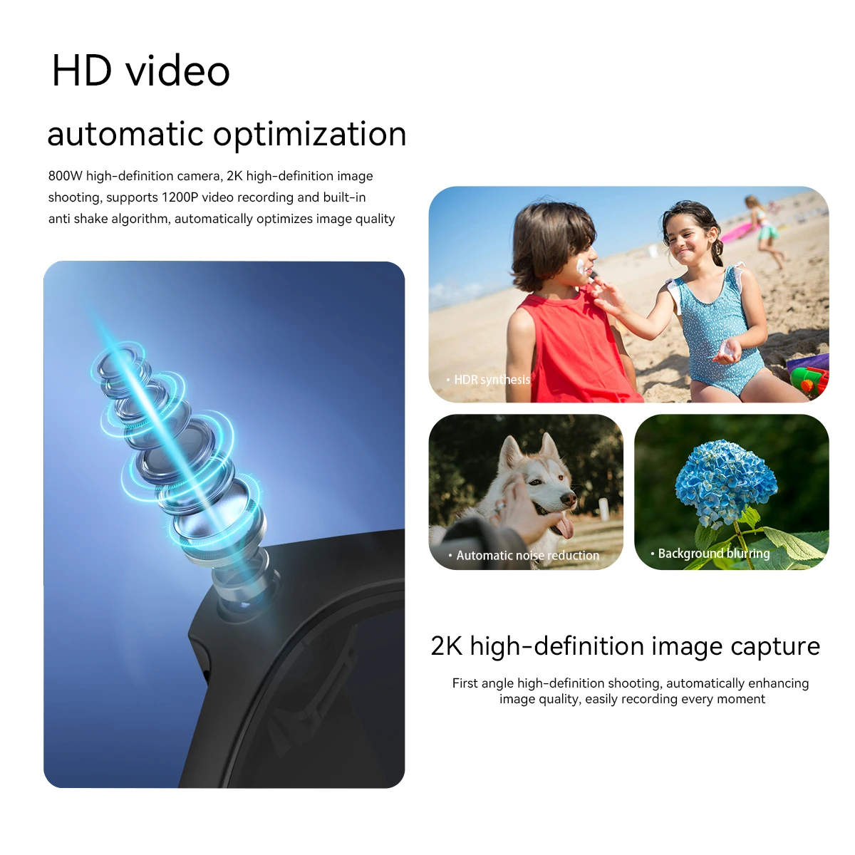 【World premiere】Blackview BV100 AI Shooting glasses 2K HD 800W Pixels camera Bluetooth Call Voice Assistant Smart Glasses