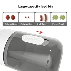 Alimentador automático de peces con temporizador inteligente, USB