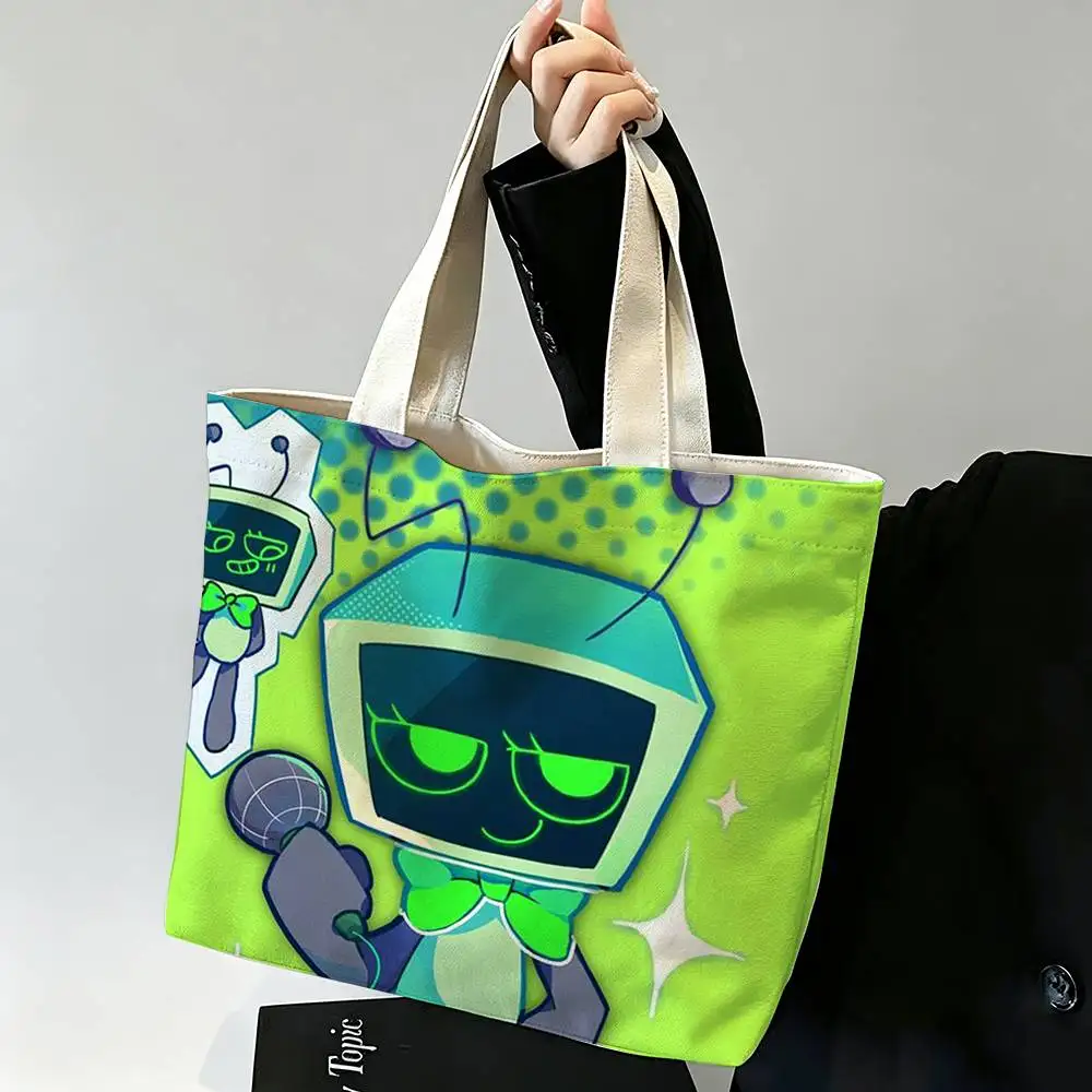 Vee D-Dandys World Printed Canvas Tote Bag Shoulder Bag Commuter Mommy Shopping Bag