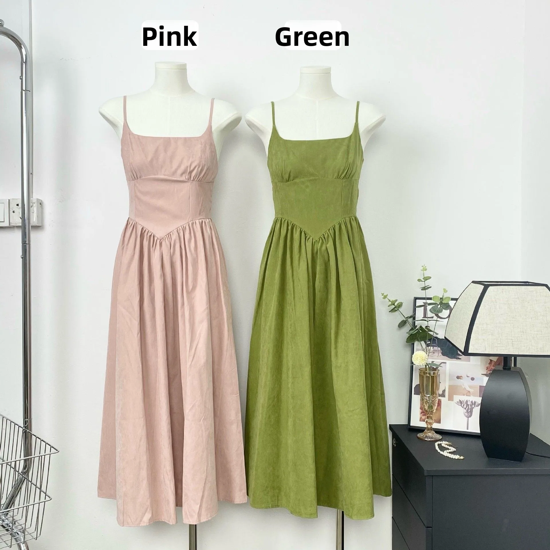 

Летнее женское платье-халат с квадратным вырезом, окрашенное, с эффектом утяжки на талии, повседневное, из смесового хлопка, без рукавов, для дома и офиса