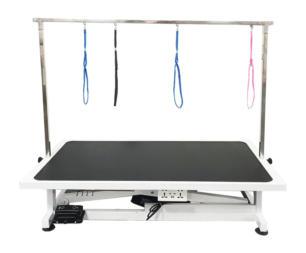 

Professional Electric Pet Grooming Table Adjustable Height Motorized Dog Grooming Station with Non-Slip Surface Stainless Steel