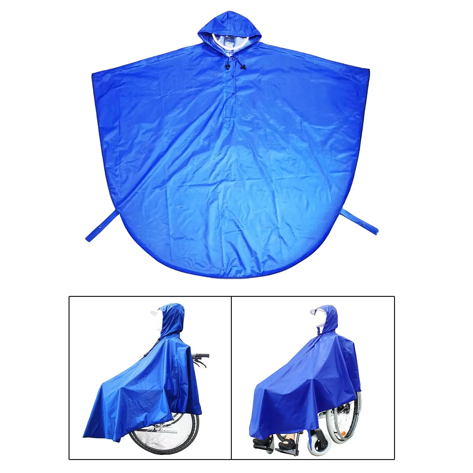 Wheelchair Poncho Cover Reusable Rain Protection Cape Full Body Coverage for