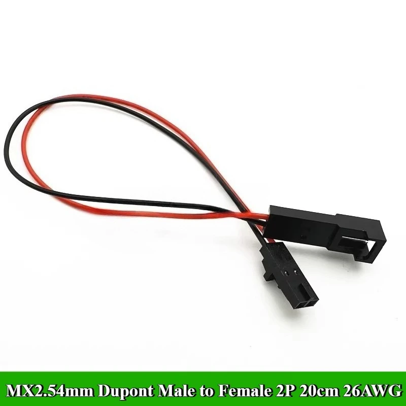 2-50Pcs/lot MX2.54mm Dupont With Lock Extension Line Terminal Wire TJC8 Male To Female 2P/3P/4P/5P/6P Wire Length 20CM 26AWG