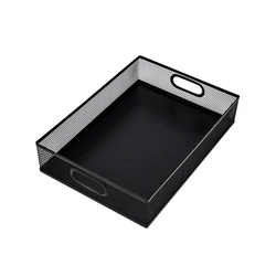 Stylish Metal Basket For Organizing Documents | Clean And Tidy Storage With Breathable Hollowed Out