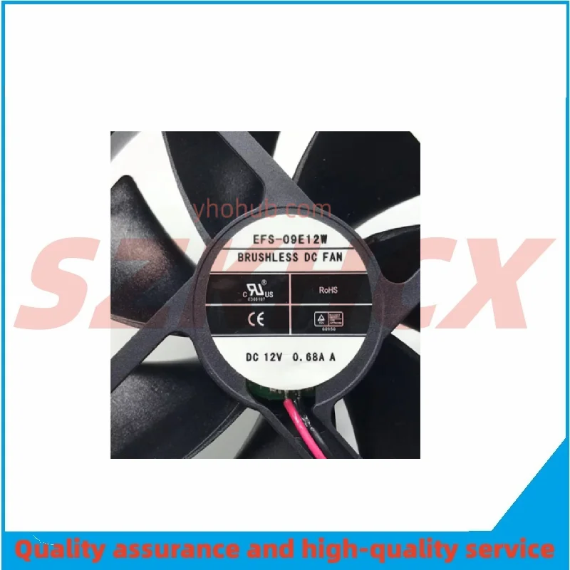 1PCS/LOT EFS-09E12W DC 12V 0.68A 90x90x25mm 2-Wire Server Cooling Fan