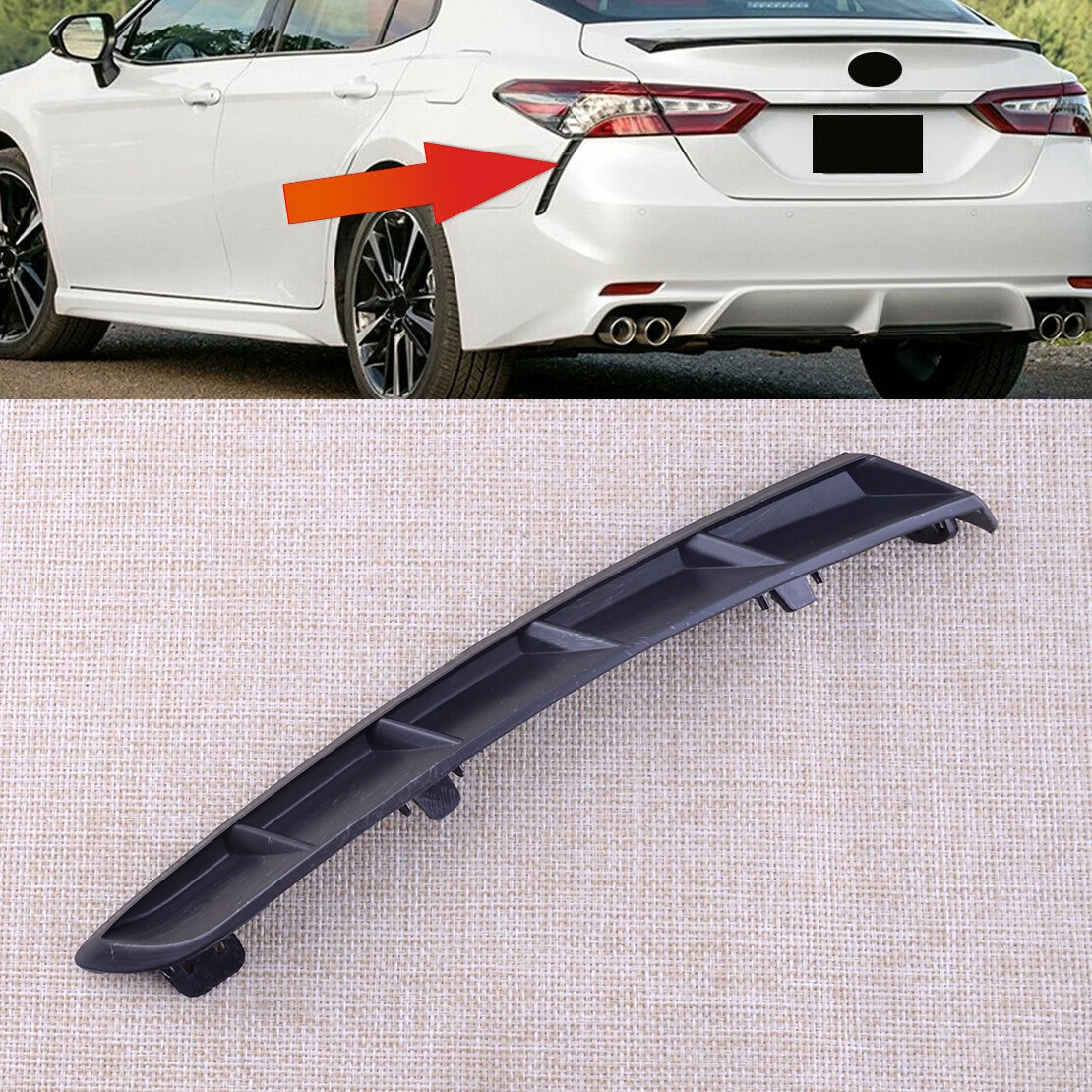 

5216606030 TO1138104 Rear Left Side Bumper Bracket Extension Trim Cover Black Plastic Fit for Toyota Camry SE XSE 2018-2020