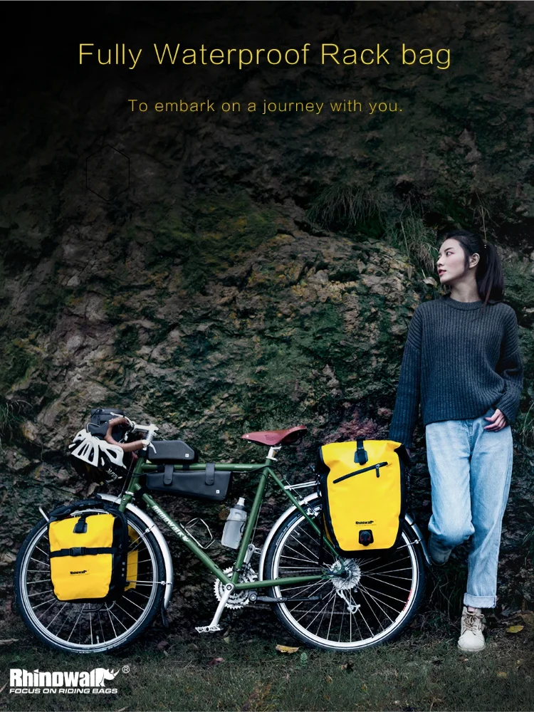 AliExpress Rhinowalk Bicycle Pannier Bag 100% Waterproof Portable Bike Bag Quick-release Trunk Pack Travel Cycling Bag Bike Accessories