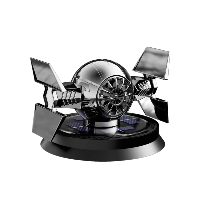 Solar Powered Car Air Freshener Mecha Engine Turbine Rotating Dashboard Perfume Diffuser Decoration Interior Accessories Giftsv