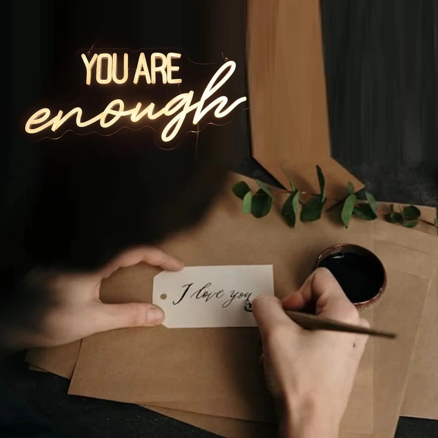 You Are Enough Neon, USB powered with dimmer switch, Suitable for Room, Home, Bar, Art Wall Decor, Party