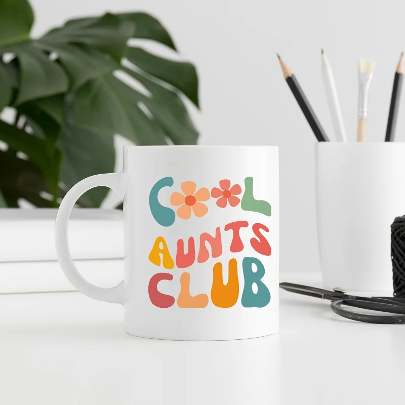 Cool Aunts Coffee Mug Pure White Unique Novelty Design Heartfelt Message From Mom or Dad Perfect Gift Ultimate Sons Best Idea