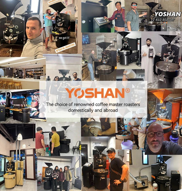 Factory Yoshan Gas Commercial 5Kg 6Kg 10Kg 12Kg Industrial Coffee Bean Roasting Home Machine Tostadora De Cafe Coffee Roaster