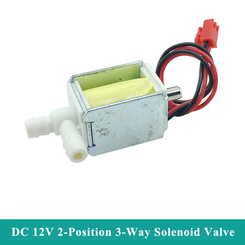 DC 12V-24V 2-position 3-way Micro Electric Solenoid Valve N/C N/O Mini Water Air Flow Control Valve DIY Massager Watering Flower