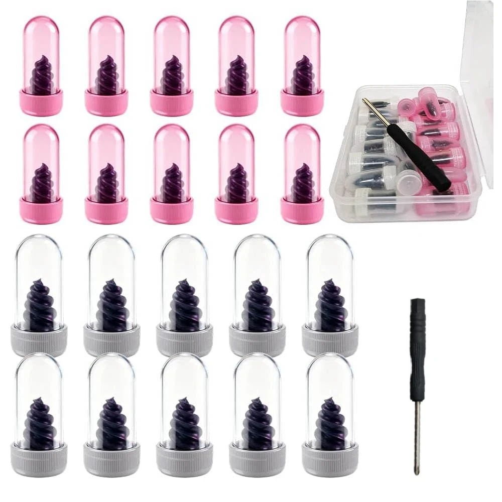 21PCS Tire Repair Set Silicone Ccrews Vacuum Tire Mending Nail Rubber Screws Screwdriver Quick Self-Service Tire Repair Tools