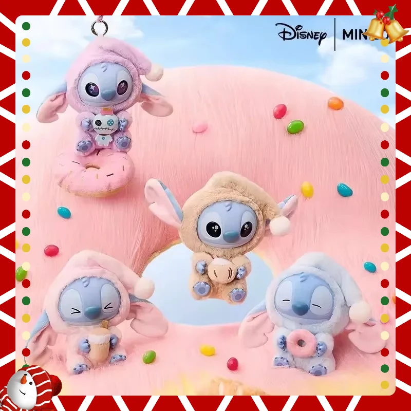 

Новейшая виниловая слепая коробка Miniso Stitch Eat, Sleep Series, кулон, стежка, милая кукла, загадочная коробка, игрушки, подарок на день рождения