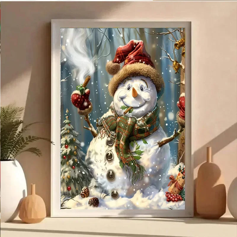 AB Diamond DIY Diamond Painting Kit, featuring a Christmas snowman design, is an ideal choice for adults and beginners.