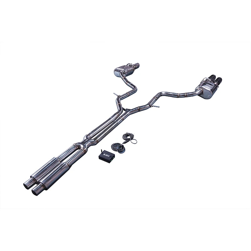 Applicable to 10-16 Porsche Palamela 3.0 3.6 modified middle tail remote control valve exhaust pipe sound wave