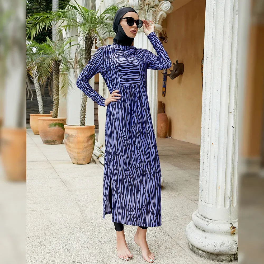 

Burkini Muslim Swimwear Islamic Swimsuit Burkinis Robe Women Swim Dress Pants Hijab Bathing Suit Conservative Maillot De Bain