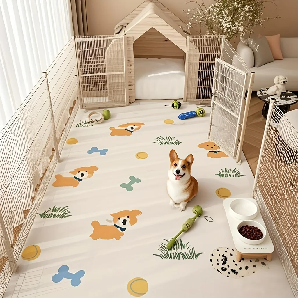VIKAMA Pet Floor Mat Cute Mat Waterproof Quick-Drying No-Wash Special Sleeping Mat For Cats And Dogs Pet Bed Mat
