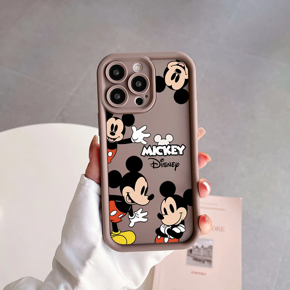 Disney Mickey Minnie Mouse Camera Protection Case For iPhone 15 14 13 12 11 Pro Max Mini XR XS X 7 8 Plus SE Soft TPU Back Cover