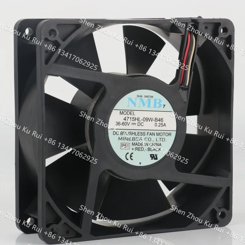 New Genuine NMB 12CM cooling fan DC 36-60V 0.25A AC EC 12038 spray machine waterproof 120X120X38MM 4-wire 4715HL-09W-B46