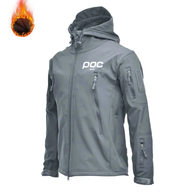 MOTO POC Waterproof Thermal Cycling Jacket Windbreaker Ski Coat Hiking Rain Camping Fishing Tactical Clothing Men&Women S-3XL