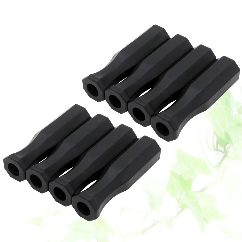 

8 Pcs Toy Football Handle Grip Case Outdoor Foosball Table Weatherproof Black Handles