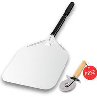 12 13 14 Pizza Peel Long Handle Super Smooth Paddle Lightweight Pizza Turning Outdoor Oven Accessories Pizza Shovel Nonstick
