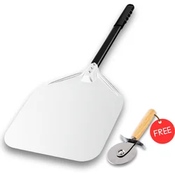 12 13 14 Pizza Peel Long Handle Super Smooth Paddle Lightweight Pizza Turning Outdoor Oven Accessories Pizza Shovel Nonstick