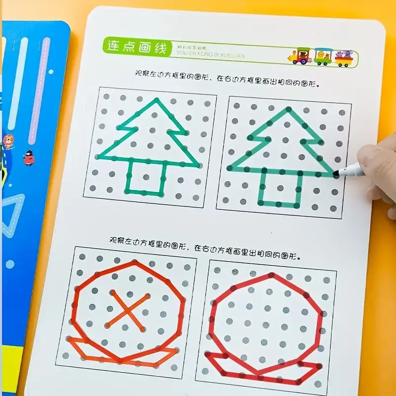 Reusable Children Montessori Magic Practice Copybook Magical Tracing Workbook Control Training Book Drawing Education Books