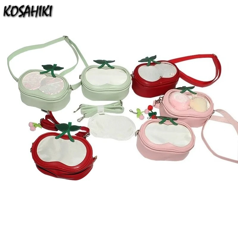 

Sweet Kawaii Transparent Shoulder Bags Fashion All Match Y2k Aesthetic Ita Bag Women Luxury Design Casual Ins Handbags Crossbody