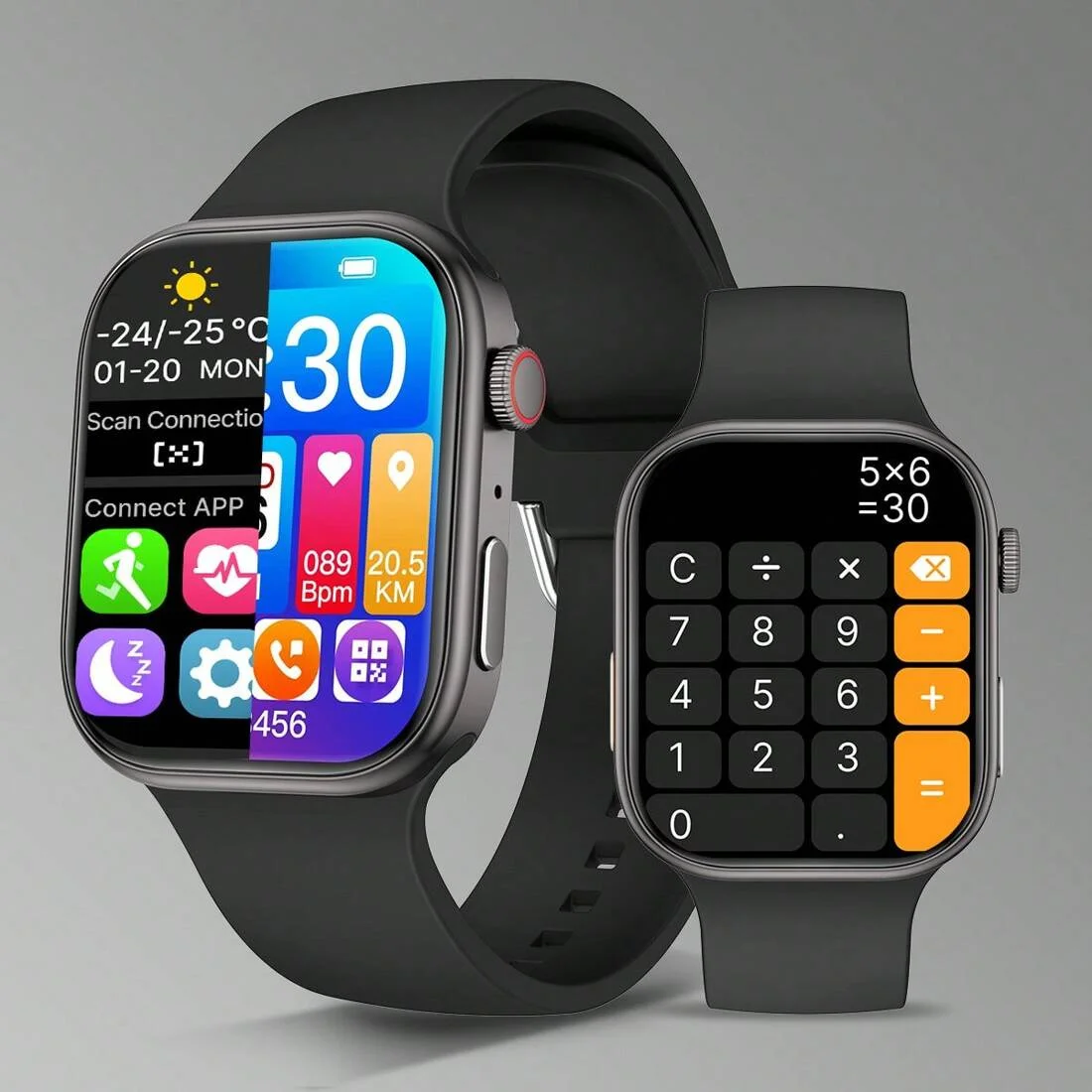 Relógio inteligente elegante, controle remoto de fotos de celulares/cronômetro/calendário/reprodutor de música/Sms/chamadas recebidas