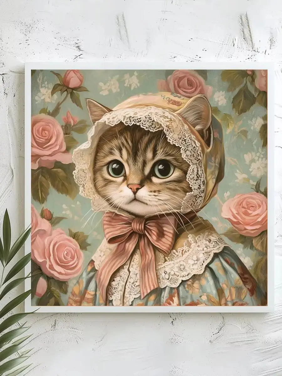 1 Stück 40x40 cm/15,74 Zoll, 11Ct/14Ct Kreuzstich-Set, DIY Valentinstagsgeschenk, Stickerei-Set für Festivals, Tiermotiv – Detail 1